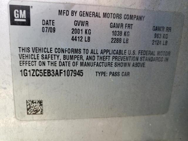 1G1ZC5EB3AF107945 - 2010 CHEVROLET MALIBU 1LT SILVER photo 13