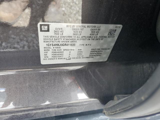 1GYS4HKJ9GR411835 - 2016 CADILLAC ESCALADE ESV LUXURY BLACK photo 13