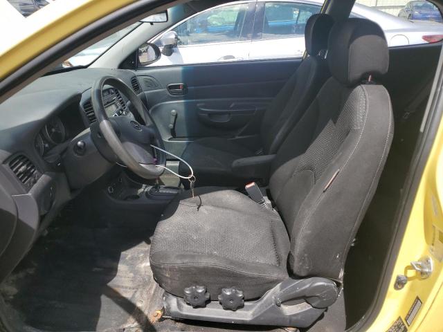 KMHCM36C58U104102 - 2008 HYUNDAI ACCENT GS YELLOW photo 7