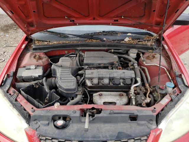 1HGEM22124L068401 - 2004 HONDA CIVIC DX VP RED photo 11