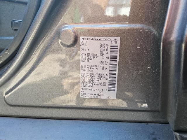 5N1AT2MT9KC785109 - 2019 NISSAN ROGUE S GRAY photo 13