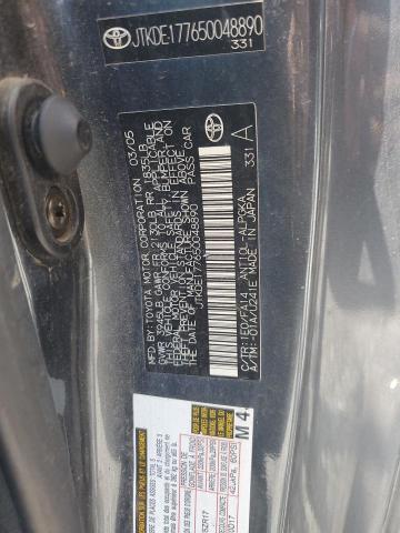 JTKDE177650048890 - 2005 TOYOTA SCION TC GRAY photo 12