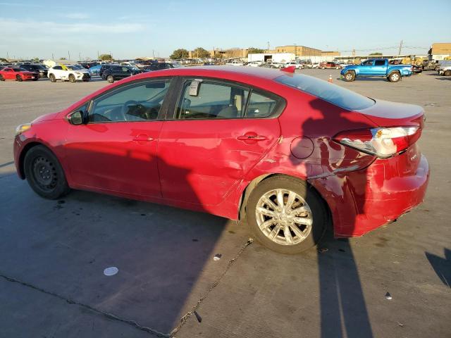 KNAFX4A64G5447067 - 2016 KIA FORTE LX RED photo 2