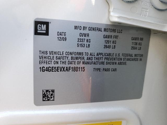 1G4GE5EVXAF180115 - 2010 BUICK LACROSSE CXS Ağ foto 12