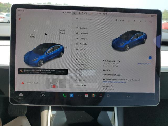 5YJ3E1EB3LF669111 - 2020 TESLA MODEL 3 Синій фото 9