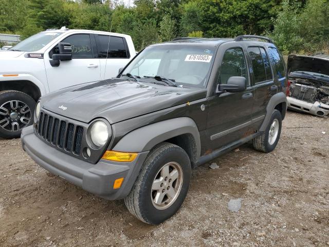 1J4GL48K76W276307 - 2006 JEEP LIBERTY SPORT GREEN photo 1