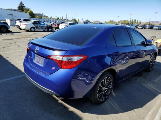 5YFBURHEXEP100668 - 2014 TOYOTA COROLLA L BLUE photo 3