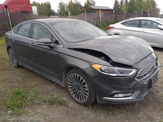 3FA6P0K98HR120051 - 2017 FORD FUSION TITANIUM GRAY photo 4