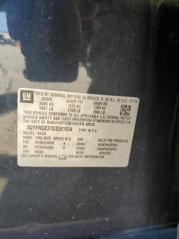 3GYFNCE37GS581834 - 2016 CADILLAC SRX PERFORMANCE COLLECTION Bleu photo 14