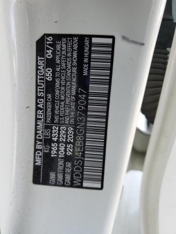 WDDSJ4EB8GN379047 - 2016 MERCEDES-BENZ CLA 250 WHITE photo 12
