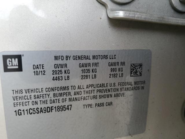 1G11C5SA9DF189547 - 2013 CHEVROLET MALIBU 1LT 棕色 照片 12