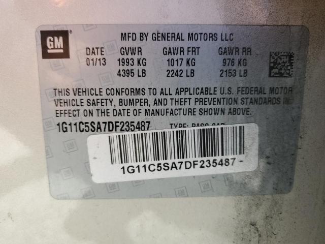 1G11C5SA7DF235487 - 2013 CHEVROLET MALIBU 1LT Qəhvəyi foto 12