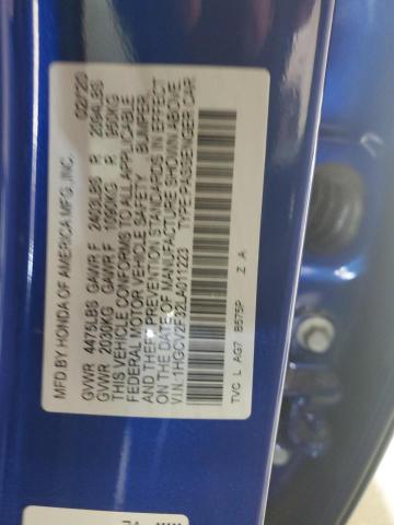 1HGCV2F32LA011223 - 2020 HONDA ACCORD SPORT BLUE photo 12