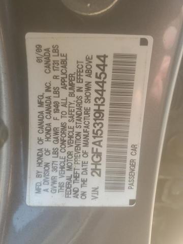 2HGFA15319H344544 - 2009 HONDA CIVIC VP CHARCOAL photo 13