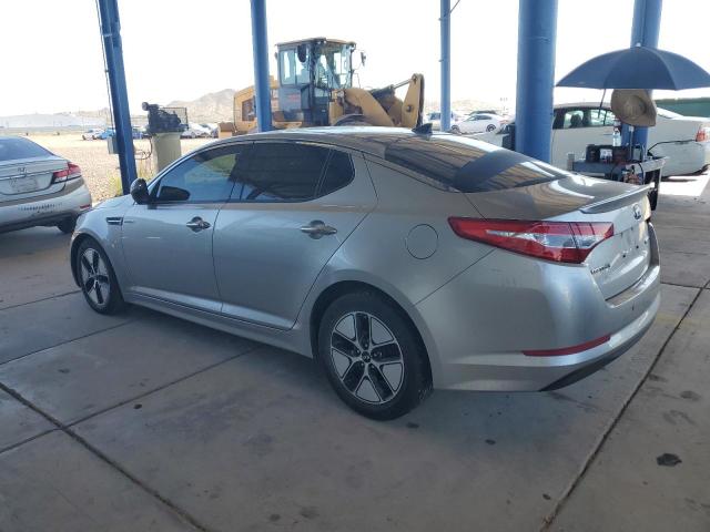 KNAGM4AD4D5043077 - 2013 KIA OPTIMA HYBRID SILVER photo 2