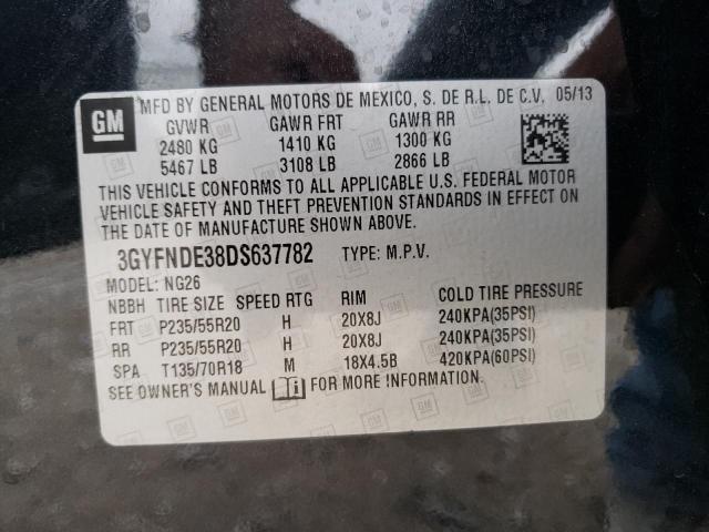 3GYFNDE38DS637782 - 2013 CADILLAC SRX PERFORMANCE COLLECTION Қара фото 12