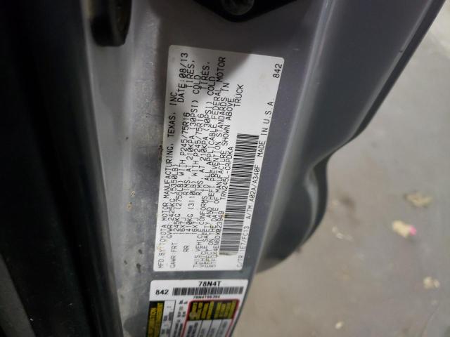 5TFUX4EN6DX023949 - 2013 TOYOTA TACOMA ACCESS CAB ვერცხლისფერი ფოტო 12