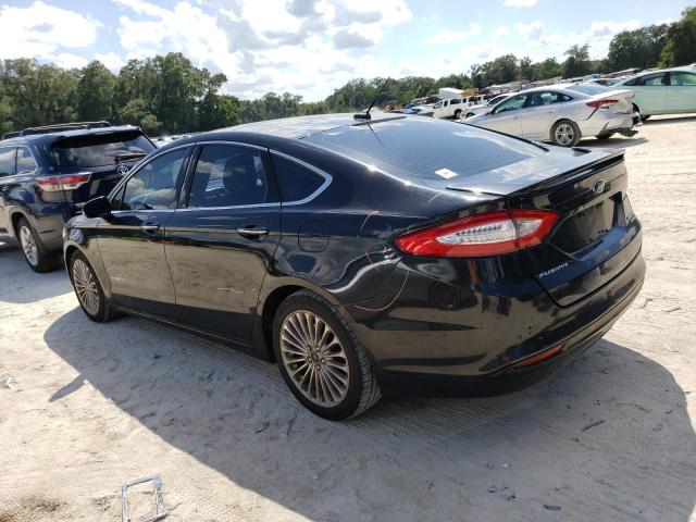 3FA6P0RUXER350325 - 2014 FORD FUSION TITANIUM HEV BLACK photo 2