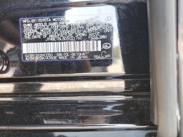 JTHBE1BL8D5021760 - 2013 LEXUS GS 350 შავი ფოტო 12