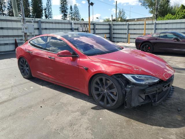 5YJSA1E25JF259091 - 2018 TESLA MODEL S Կարմիր լուսանկար 4