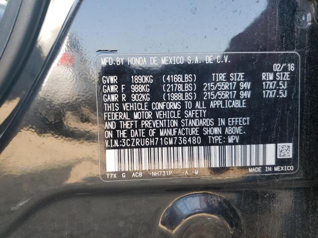 3CZRU6H71GM736480 - 2016 HONDA HR-V EXL 黑色 照片 13