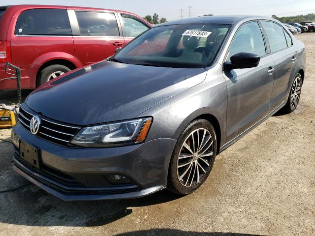 3VWD17AJ5GM412577 - 2016 VOLKSWAGEN JETTA SPORT GRAY photo 1