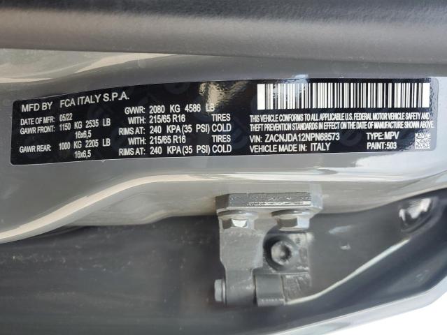 ZACNJDA12NPN68573 - 2022 JEEP RENEGADE SPORT GRAY photo 13