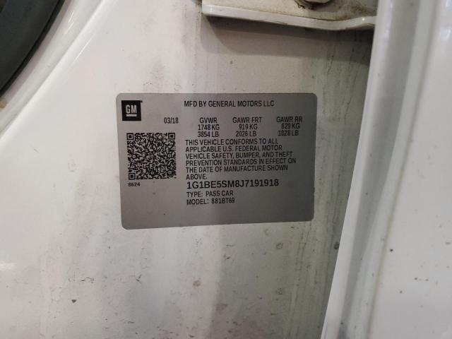 1G1BE5SM8J7191918 - 2018 CHEVROLET CRUZE LT WHITE photo 12