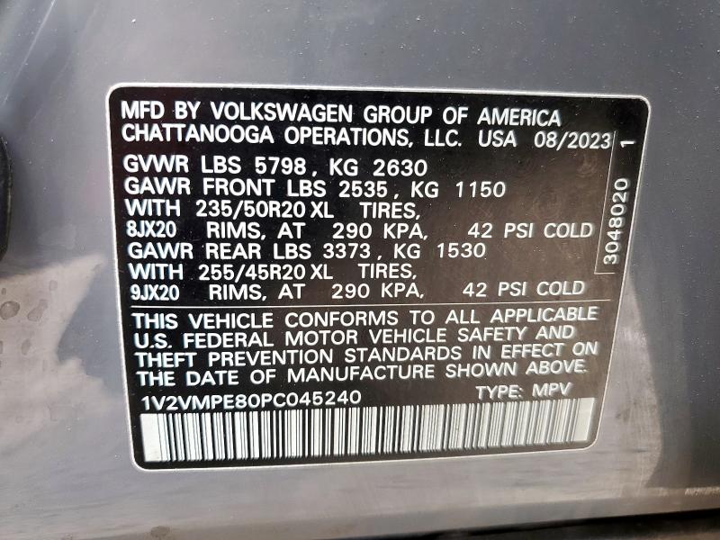 1V2VMPE80PC045240 - 2023 VOLKSWAGEN ID.4 PRO S 灰色 照片 13