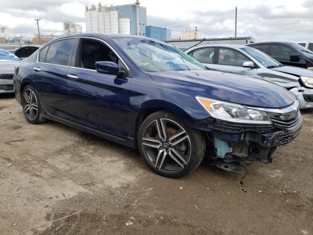 1HGCR2F10HA091647 - 2017 HONDA ACCORD SPORT SPECIAL EDITION BLUE photo 4