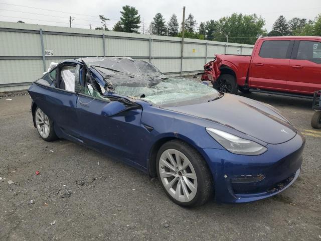 5YJ3E1EA4NF189640 - 2022 TESLA MODEL 3 蓝色 照片 4