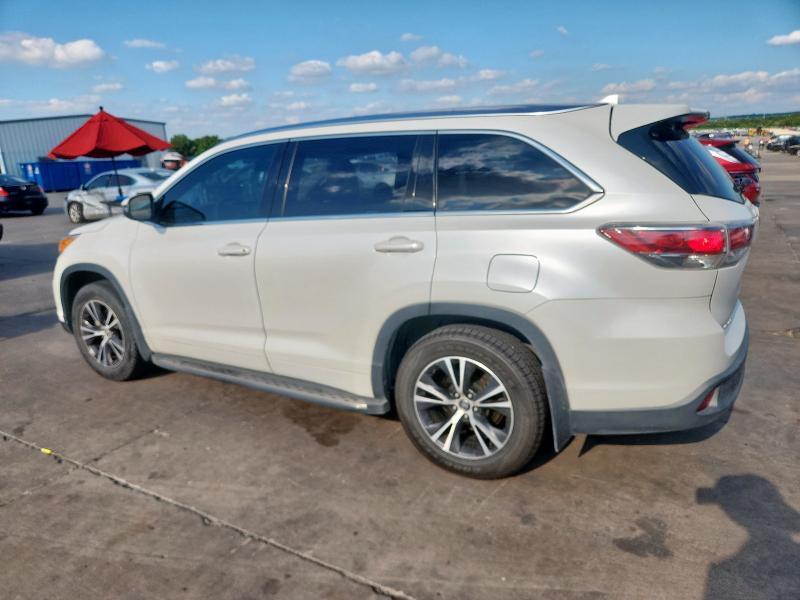 5TDKKRFH5GS165862 - 2016 TOYOTA HIGHLANDER XLE თეთრი ფოტო 2