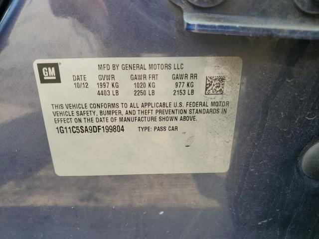 1G11C5SA9DF199804 - 2013 CHEVROLET MALIBU 1LT 蓝色 照片 12