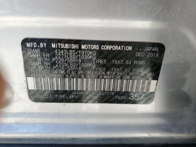 JA4AR3AU5LU021270 - 2020 MITSUBISHI OUTLANDER SPORT ES Gümüş foto 13