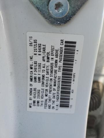 1HGCR3F80GA006260 - 2016 HONDA ACCORD EXL WHITE photo 13