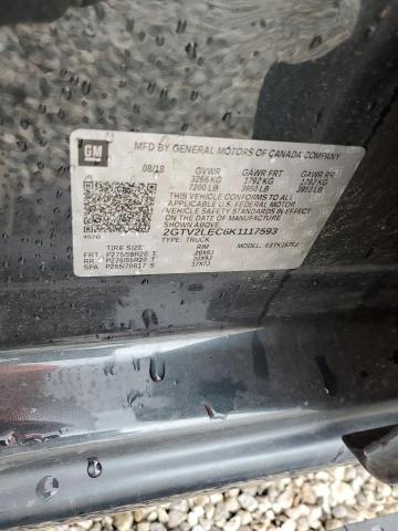 2GTV2LEC6K1117593 - 2019 GMC SIERRA LIM K1500 CHARCOAL photo 12