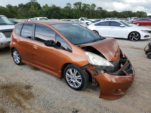 JHMGE88439S036285 - 2009 HONDA FIT SPORT ORANGE photo 4