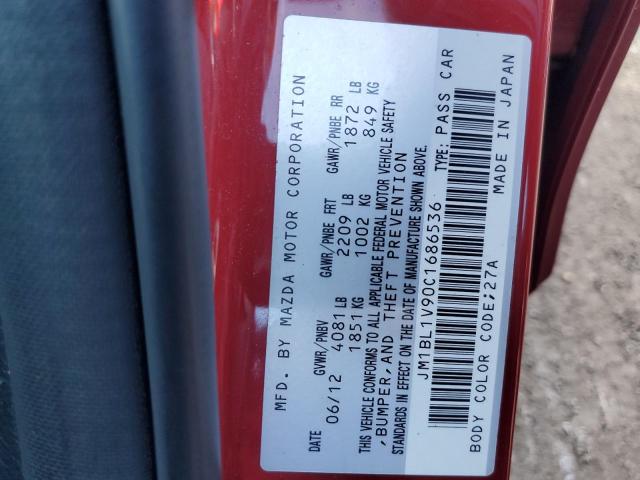 JM1BL1V90C1686536 - 2012 MAZDA 3 S RED photo 13