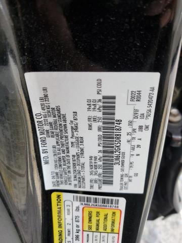 3LN6L2GK5DR818748 - 2013 LINCOLN MKZ BLACK photo 12