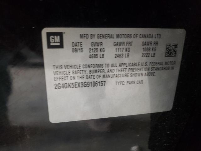 2G4GK5EX3G9106157 - 2016 BUICK REGAL BLACK photo 12