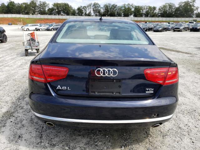 WAURMAFD9EN001215 - 2014 AUDI A8 L TDI QUATTRO BLUE photo 6