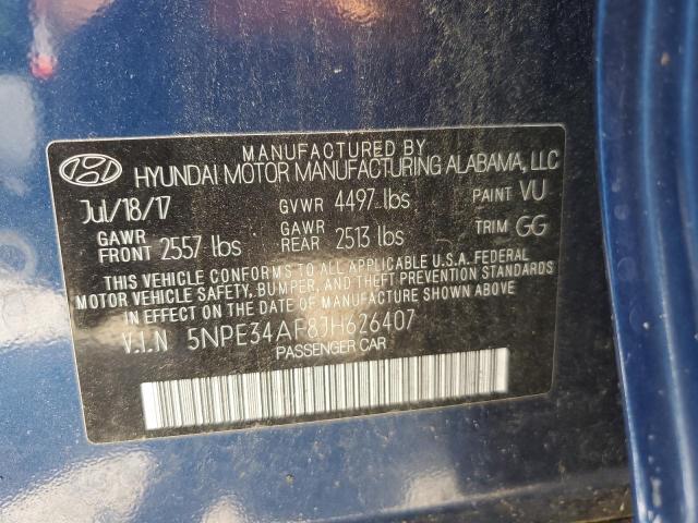 5NPE34AF8JH626407 - 2018 HYUNDAI SONATA SPORT Көк фото 12