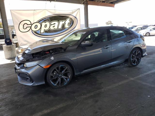 SHHFK7H90JU427647 - 2018 HONDA CIVIC SPORT TOURING GRAY photo 1