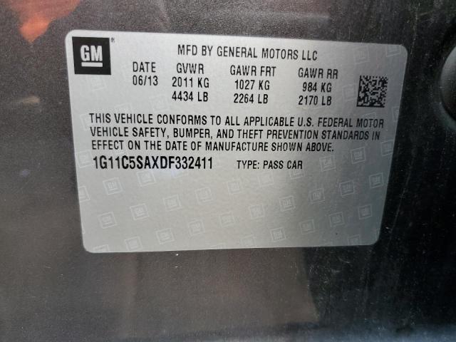 1G11C5SAXDF332411 - 2013 CHEVROLET MALIBU 1LT 灰色 照片 13