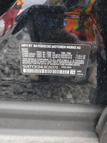 5UXTY3C04L9C26370 - 2020 BMW X3 SDRIVE30I BLACK photo 13