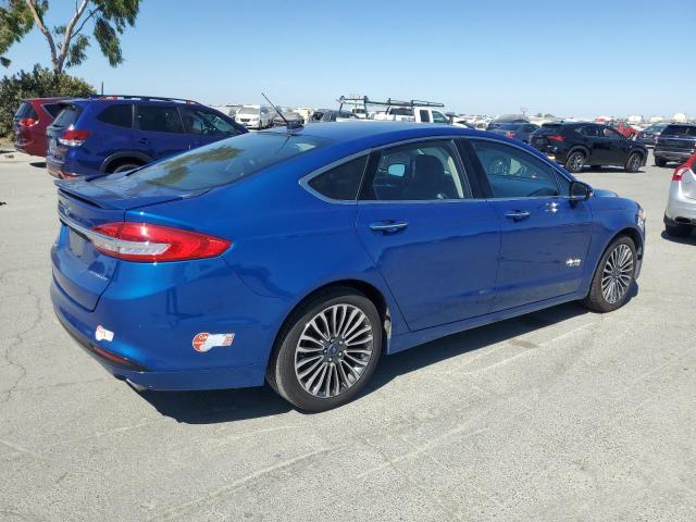 3FA6P0SU0HR354608 - 2017 FORD FUSION TITANIUM PHEV ლურჯი ფოტო 3