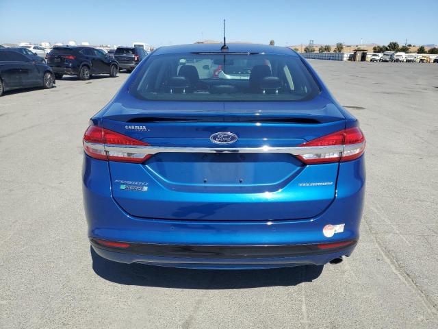 3FA6P0SU0HR354608 - 2017 FORD FUSION TITANIUM PHEV ლურჯი ფოტო 6