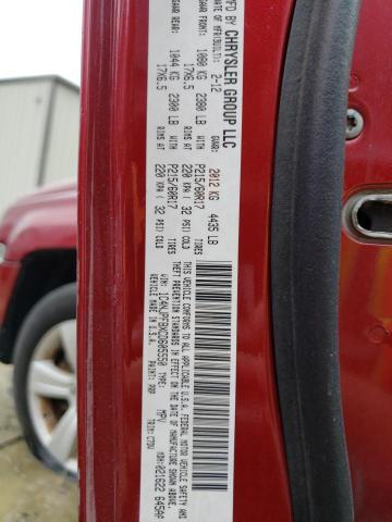 1C4NJPFBXCD605550 - 2012 JEEP PATRIOT LATITUDE MAROON photo 13