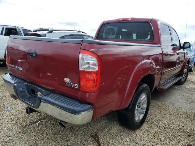 5TBET341X6S514096 - 2006 TOYOTA TUNDRA DOUBLE CAB SR5 MAROON photo 3