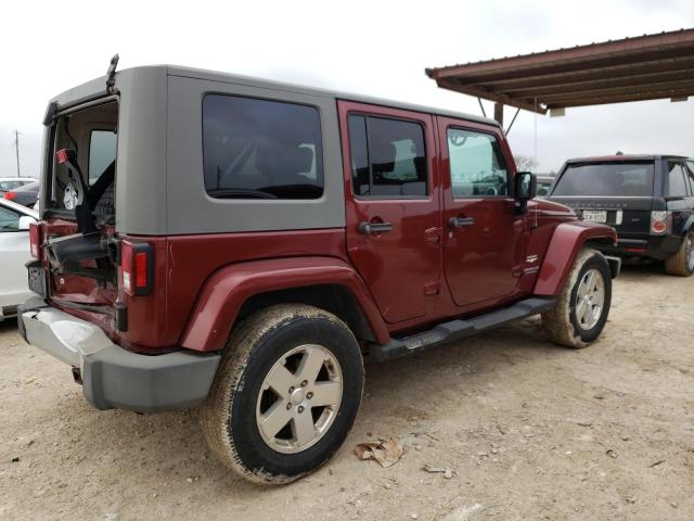 1J4GA59189L762812 - 2009 JEEP WRANGLER U SAHARA RED photo 3